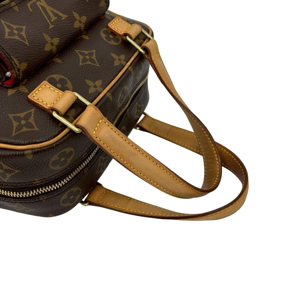 LOUIS VUITTON Authentic Vintage Brown Monogram Leather Boston Bag - Picture 4 of 10